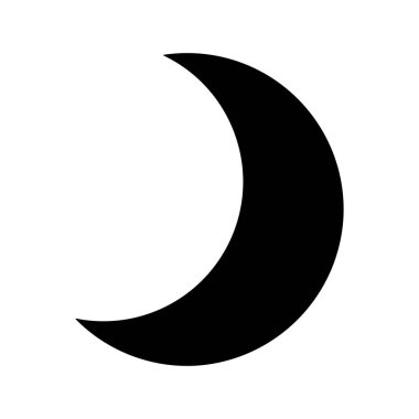 Crescent Moon web icon vector illustration