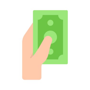 Para simgesi, vektör illüstrasyonu basit tasarım