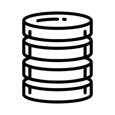 veritabanı web simgesi vektör çizimi