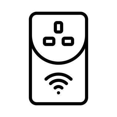 Smart Plug web simgesi vektör çizimi