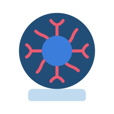 Plasma düz simgesi, vektör illüstrasyonu 