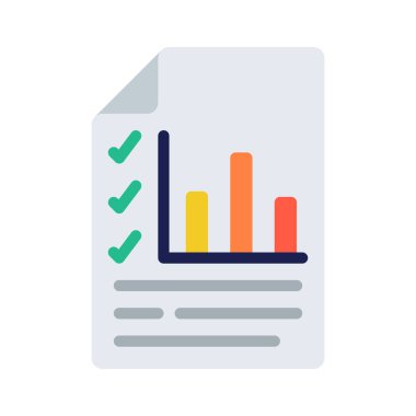 Çizelge Listesi Belge simgesi ana hatları vektörü. İş büyümesi. veri analizi