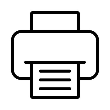 Yazıcı simgesi, basit web illüstrasyonu