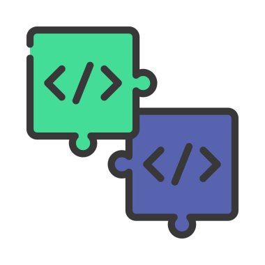 Hata Bulmacası Parçaları ikon vektör çizimi