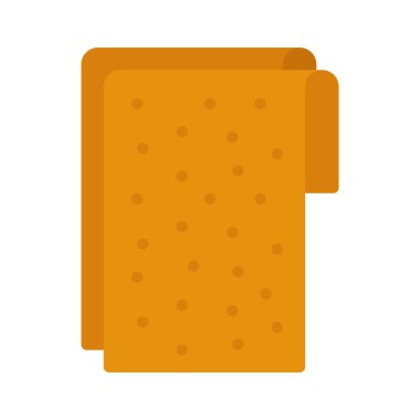 Kum Kağıdı düz simgesi, vektör illüstrasyonu 