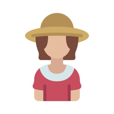 Elli Kadın web simgesi düz tasarım, vektör illüstrasyonu