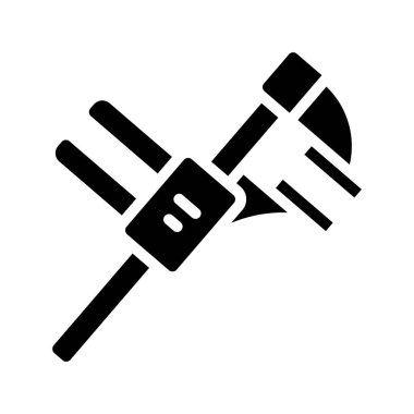 Çubuk Klemp düz simgesi, vektör illüstrasyonu 