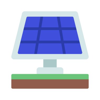 Güneş paneli web simgesi vektör çizimi