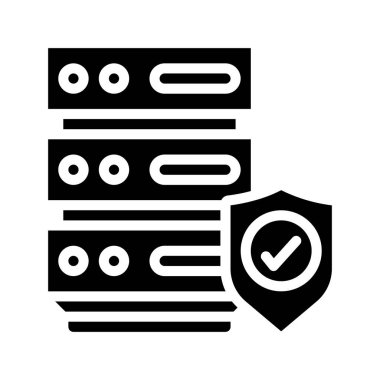 veri güvenliği web simgesi vektör illüstrasyonu
