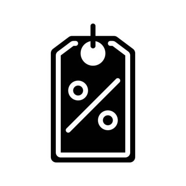 Beyaz arkaplanda alışveriş etiketi simgesi