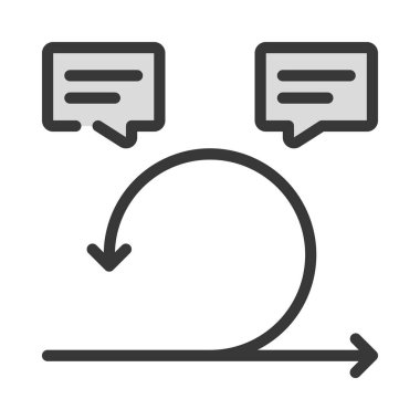 Hızlı Yorumlar düz simge, vektör illüstrasyonu 