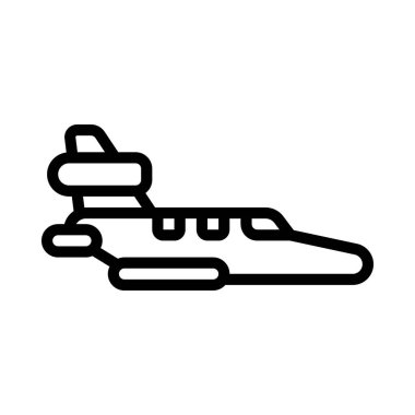 Özel Jet simgesi vektör illüstrasyonu