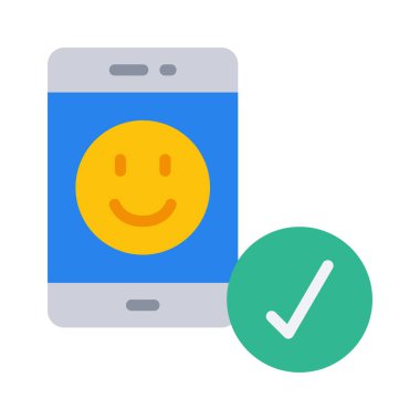 Mobil Dostane Alan Simgesi Vektör Çizimi Tasarımı