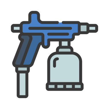 Sprey Silahı 'nın düz simgesini boya, vektör illüstrasyonuName 
