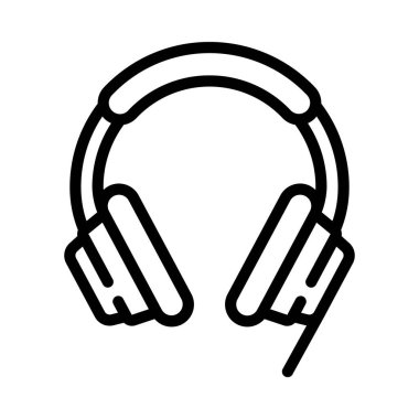 kulaklık simgesi, vektör illüstrasyonu 