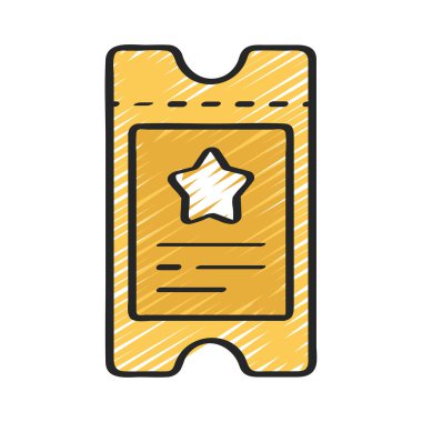 Bilet web simge vektör çizim    