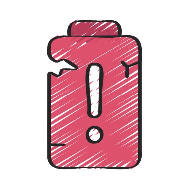 Pil Hatası Web simgesi vektör çizimi