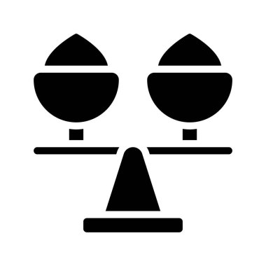 Kusursuz Denge düz simgesi, vektör illüstrasyonu 