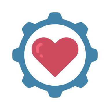 Aşk Simgeyi, vektör illüstrasyonunu Kontrol Eder