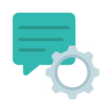 İleti Ayarları simgesi, vektör illüstrasyonu 