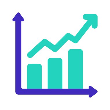 İş büyümesi çizelgesi ana hatları vektörü. İş büyümesi. veri analizi