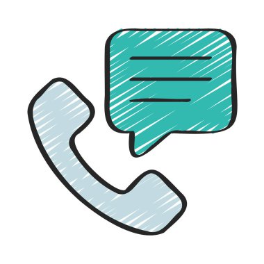 Telefon İleti Web simgesi vektör çizimi