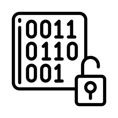 Veri simgesi, vektör illüstrasyonunu çöz  