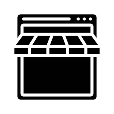 Web Sitesi Depolama simgesi, vektör illüstrasyonu