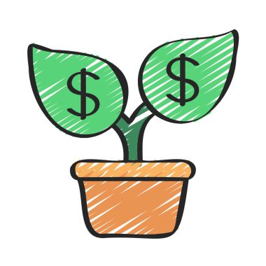 Büyüme Planı web simgesi vektör çizimi