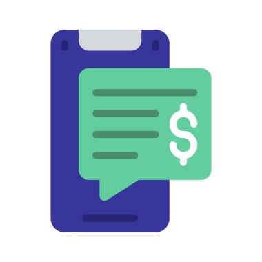 Mobile Financial Advice icon, vector illustration  