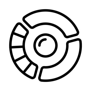 Turta çizelgesi beyaz arkaplanda izole edilmiş. Mali ve iş konsepti.