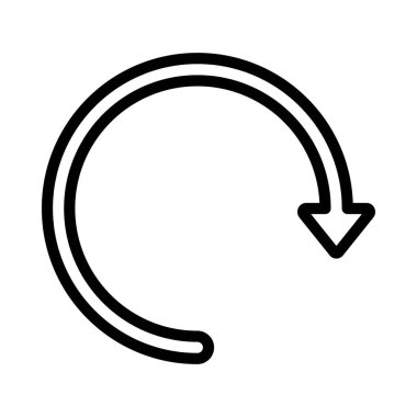 Çember Ok web simgesi vektör çizimi