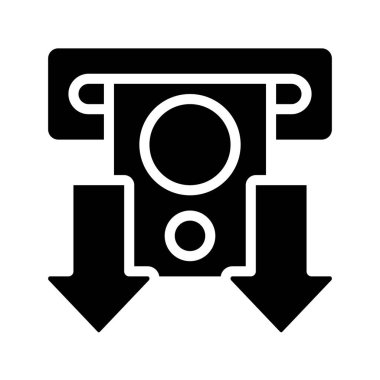 Para web simgesi vektör illüstrasyonunu geri çek