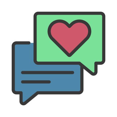 İletiler web simgesi vektör illüstrasyonu