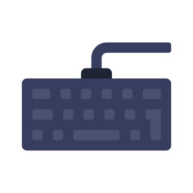 Klavye simgesi, basit stil. vektör illüstrasyonu 