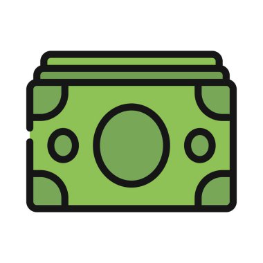 Cash Notes Yığın web simgesi vektör çizimi