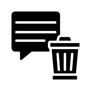 İleti simgesi, vektör illüstrasyonunu sil 