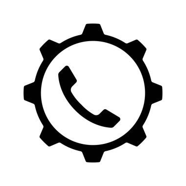 telefon çağrısı web simgesi vektör illüstrasyonu