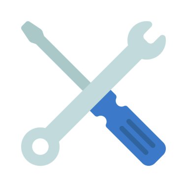 Tamirci İş Web simgesi düz tasarım, vektör illüstrasyonu