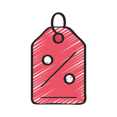 Fiyat etiketi vektör illüstrasyonu kırmızı ile