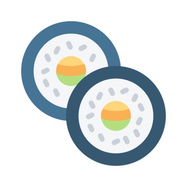 Japon mutfağı, Suşi ikonu, vektör çizimi