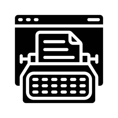 Web sitesi Kopyalama simgesi, vektör illüstrasyonu