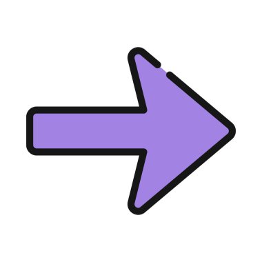  Sağ yön ok ikonu vektör illüstrasyonu 