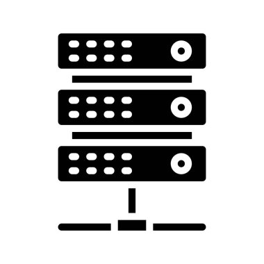 Sunucu. Web simgesi basit illüstrasyon 
