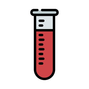 Test tübü simgesi, vektör illüstrasyonu 