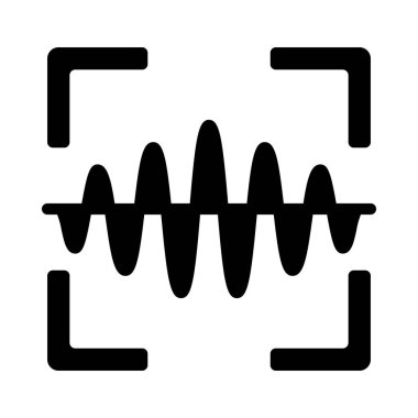 Ses Yakala düz simgesi, vektör illüstrasyonu 