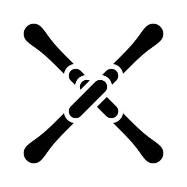 Kar Kayağı web simgesi vektör çizimi