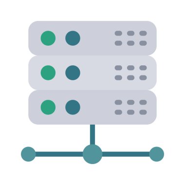 Sunucu. Web simgesi basit illüstrasyon 