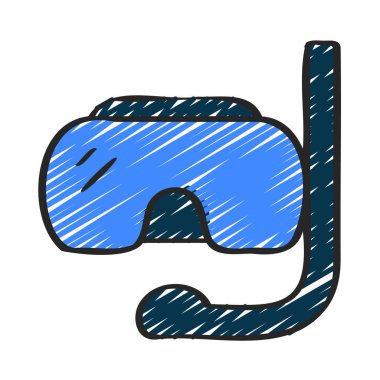 Şnorkel ağ simgesi vektör illüstrasyonu