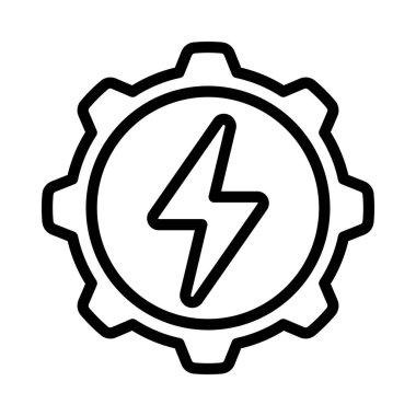Enerji Yönetimi web simgesi vektör illüstrasyonu